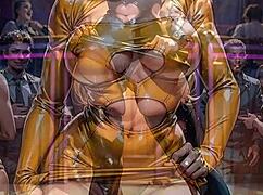 ai generated blonde in bodycon expose pussy in a nightclub 😏