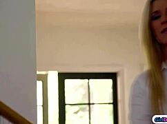 stepmom catches stepteen with strapon and helps out