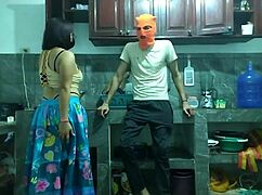 Flaccid Penis to Erect: 25-Year-Old Man Masturbates Big Cock in Kitchen