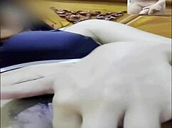 Pretty Filipina girlfriend shows swollen pussy on video call