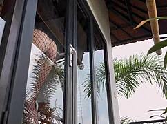 I recorded hot babe in fishnets