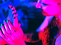 Lick my soles and make me horny with tickles