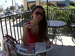 ann marie rios in bedroom scene with fishnets and heels