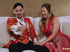 Blonde Cutie with Shaved Pussy Idolizes Oral Jobs in Hardcore Porn. She Sucks and Licks Pussy.