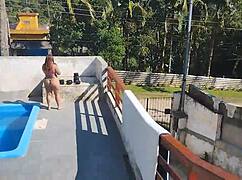 Hey, I called the bricklayer on Sunday to finish the pool job, but I was all ready and slutty waiting, and he just jerked off and came right for me.