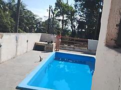 Hey, I called the bricklayer on Sunday to finish the pool job, but I was all ready and slutty waiting, and he just jerked off and came right for me.