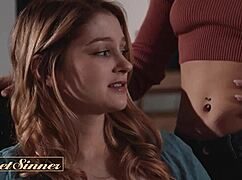 Sweet Sinner - Ginger Hottie Gets Fucked In All Positions On Her Professors Bed And Gets His Cum All Over Her Pussy