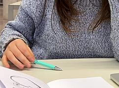 Shy classmate gets fucked hard by naughty friend!