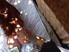 She begged me to stop but I kept going until I covered her face with cum in the shower sex toy!