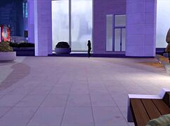 Classy secretary cheats with homeless man at office home