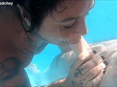 Holiday threesome in the pool with big tits and wet pussies 😍