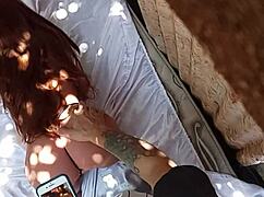 She begged me to stop but I kept going until I covered her face with cum in the shower sex toy!