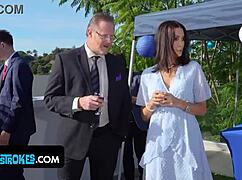 step sisters part 3 - dirty sluts gal and aubree reunite stepmommy and stepdaddy with a sloppy orgy