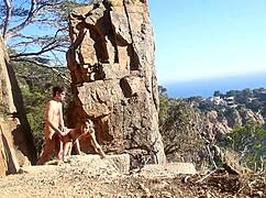 Watch this hot couple fucking outdoors on the beach path.