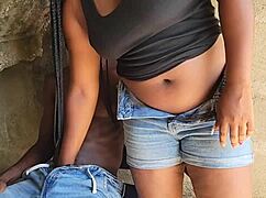 Dripping Pussy Fucked Roughly Under the Step