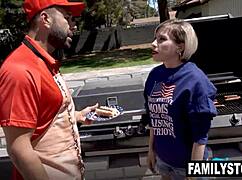 Penelope Kay Receives Spectacular Cum Fireworks On Her Face From Stepdad Will Pounder And Stepbrother Josh Rivers