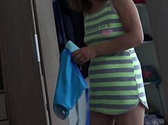 beautiful 59-year-old mature latina bikini show off beach