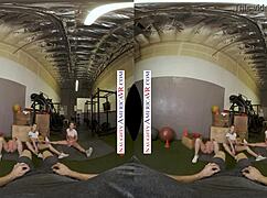 naughty america sexy babes kyler quinn paige owens tag team gym stud