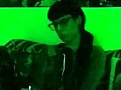 beth's kinky goth smoking tease in green light hd