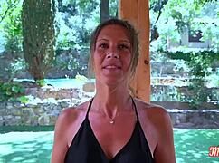 milena and ashley, those hot cougars, share a big dick in lingerie threesome