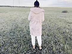 Wild public pissing in nature pov 😍