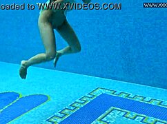 Lizi Vogue Swims Underwater in Pool with Friends