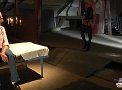 Seductive young 18+ babe SEX with HORNY old man, TEEN fucked and CUM on FACE.