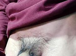 Big cumshot from my hard cock as I slap it.