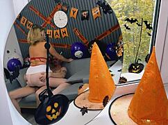 Mature Woman Dressed As Nurse For Halloween Party And Gets Fucked