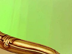 fucking two slut milfs in the bedroom, their big tits bouncing as they ride and gag on cock