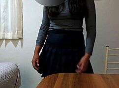 Shy student Laura never tried oral sex before this casting, but she ends up with a creampie without a condom in a homemade interview.