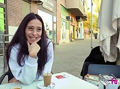 Petite woman squeezes 10-inch cock hard! Sofia Sweet, what a nymphomaniac!