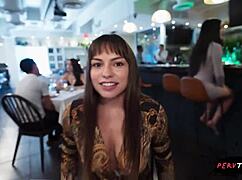 Sneaky waitress fucks me hard in the restaurant, then we get caught in the act.