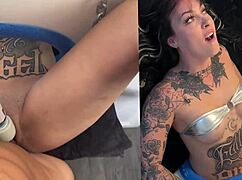 tatted college babe millie millz & teddy tarantino female glory hole