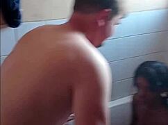 Grandpa daddy enjoys the best blowjob and bathroom sex with his young girlfriend