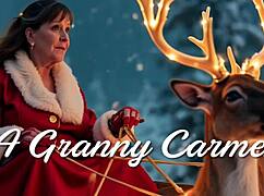 Granny Carmen Claus Sucks Lead Elf Cock Deepthroat