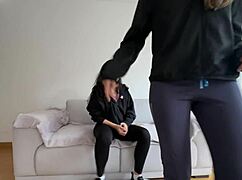 Paying Roomie Rent With Lesbian Sex In Gym