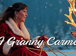 Granny Carmen Claus Sucks Lead Elf Cock Deepthroat