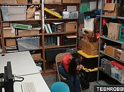 Is this cute shy teen shoplifter Lilly Hall ready for hard doggystyle?