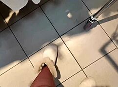 Your Italian stepmother flashing her ass and hairy pussy in the dressing room