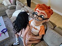 Black-haired Harley Haze plays with toys and enjoys fun moments