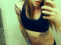 Hot Tranny Touches Her Clitty