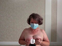 Big ass woman tries on panties and shorts, records video for lover at home