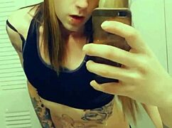 Hot Tranny Touches Her Clitty