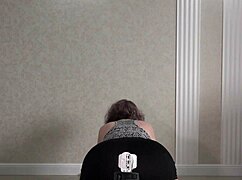 Big ass woman tries on panties and shorts, records video for lover at home