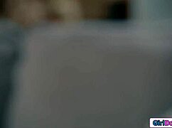 Busty milf pulls redhead's nipples and facesits her