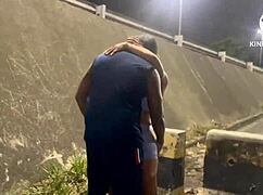 WIFE CHEATS on husband STREET after CAR runs out of GAS, CUCKOLD hugs the guy