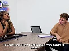 boss latina milf carla morelli fucks a big white cock, she moans