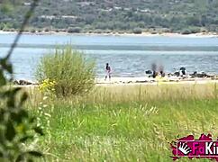 Cougar Natali Quinn is on a hunt for public fucks she finds her target near the lake 😈