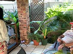 Outdoor Mutual Masturbation With Stepsis In Skirt